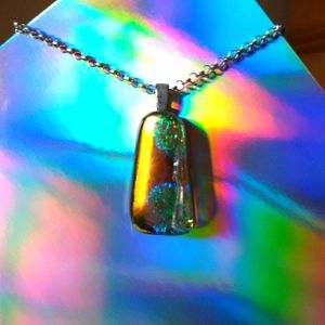 Amber Glass Pendant Necklace